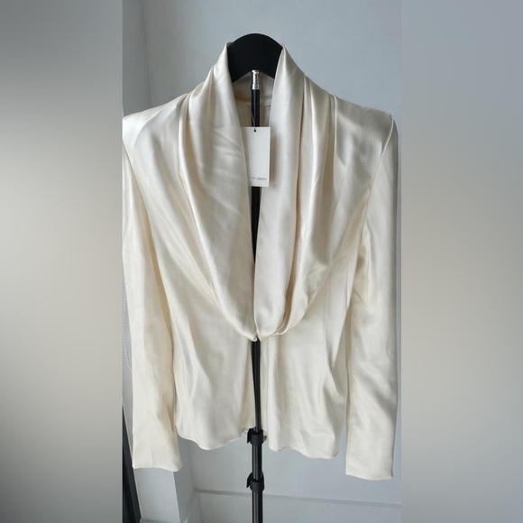 Saint Laurent Cream Silk Blouse - Picture 4 of 6